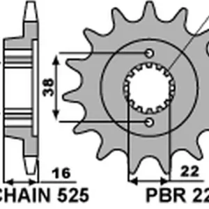 Zlevněný PBR řetězové kolo přední 2222 14 18NC DUCATI 796 (MADE IN ITALY)